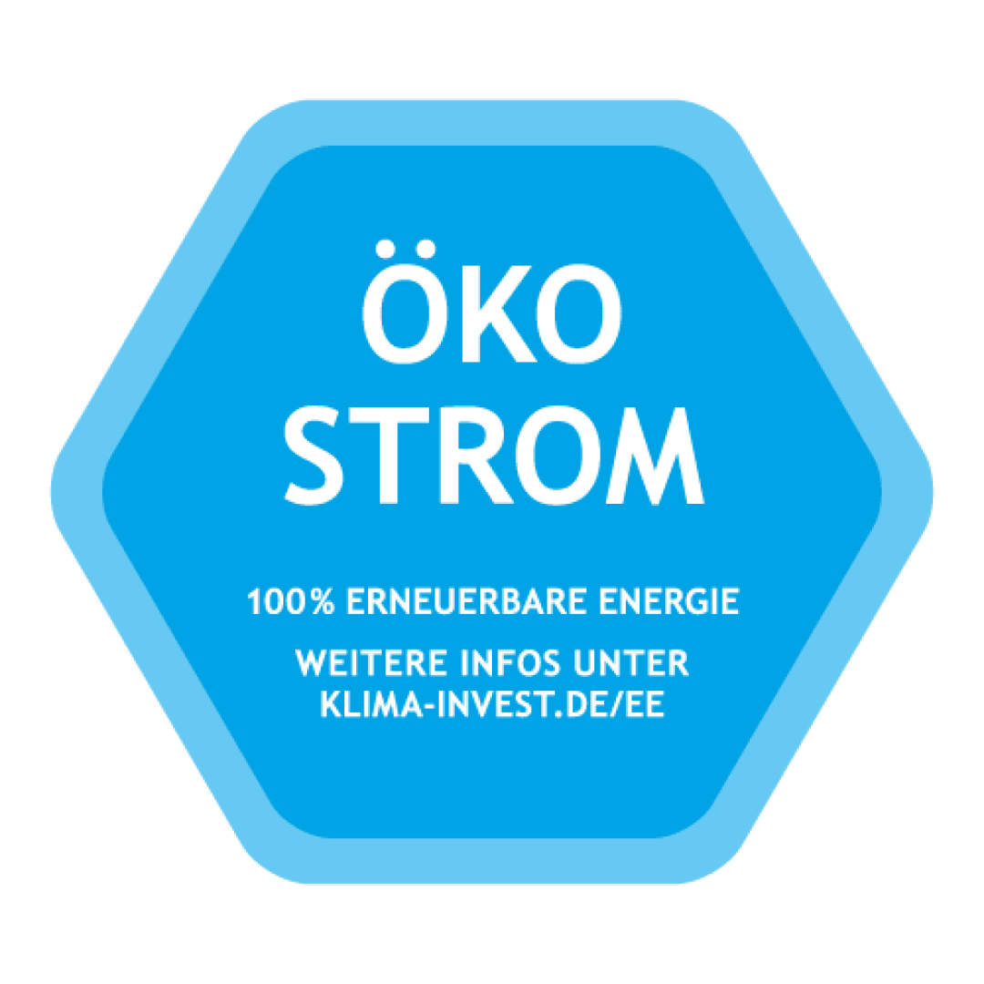 Ökostromsiegel 100% erneuerbare Energie