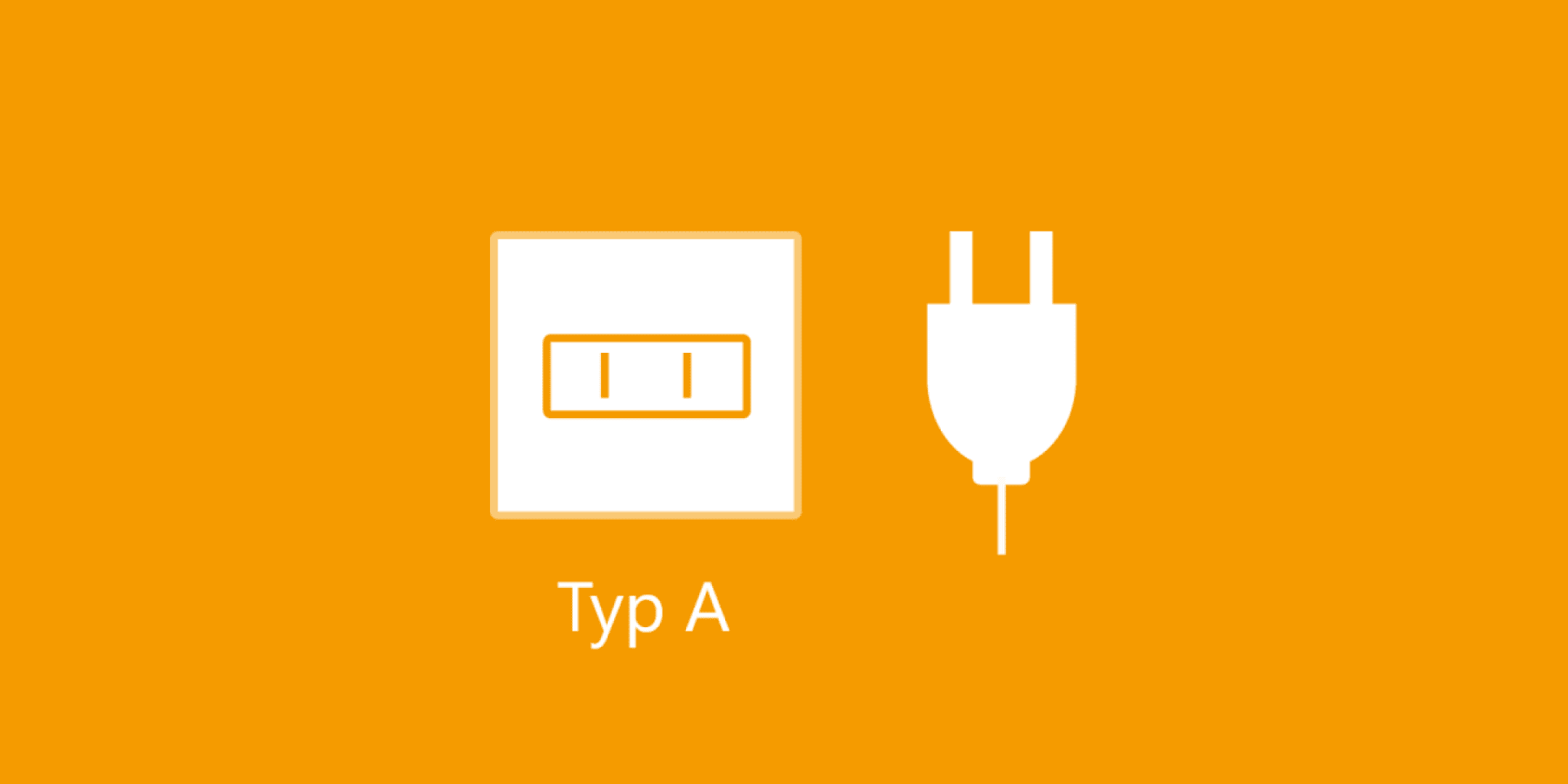 Zu sehen ist eine Darstellung der Steckdosen-Typen A.
