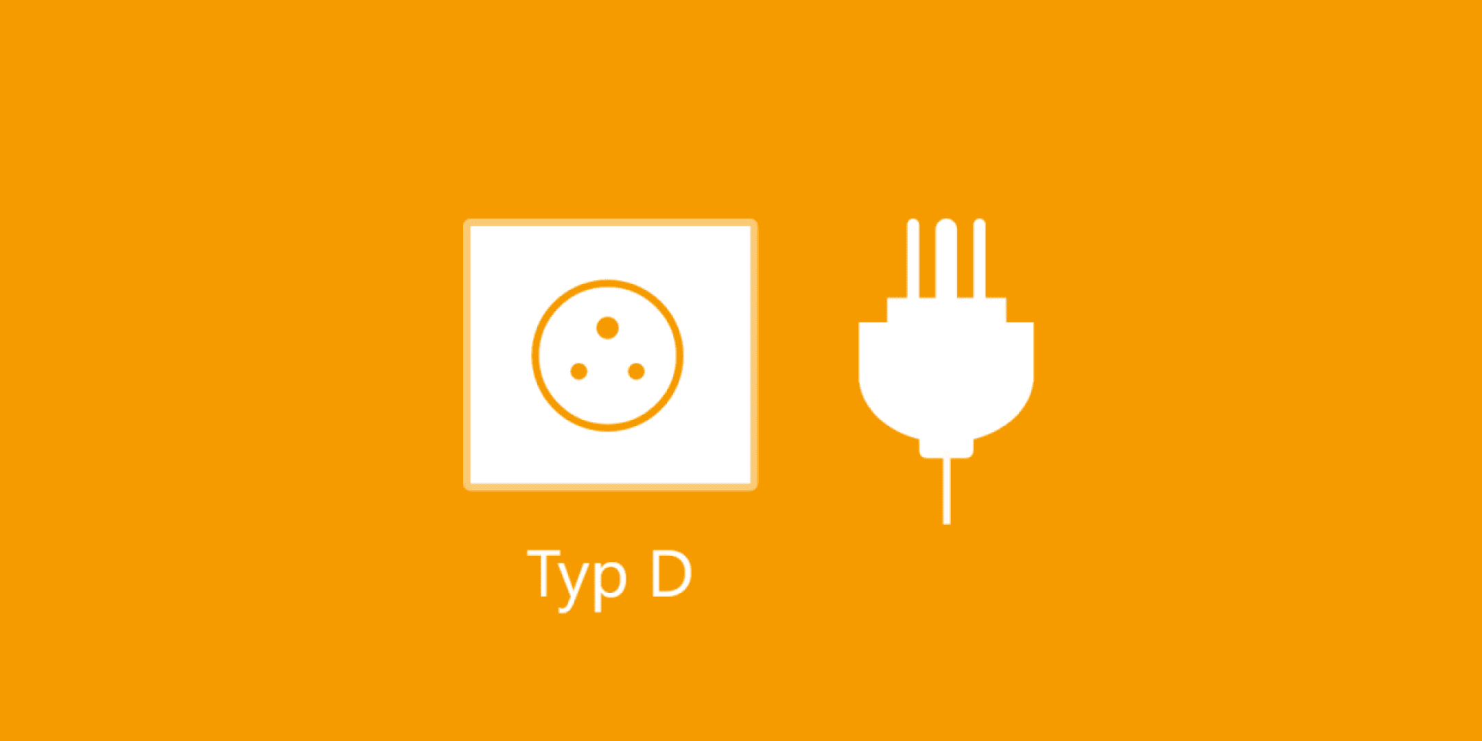 Zu sehen ist eine Darstellung der Steckdosen-Typen D.