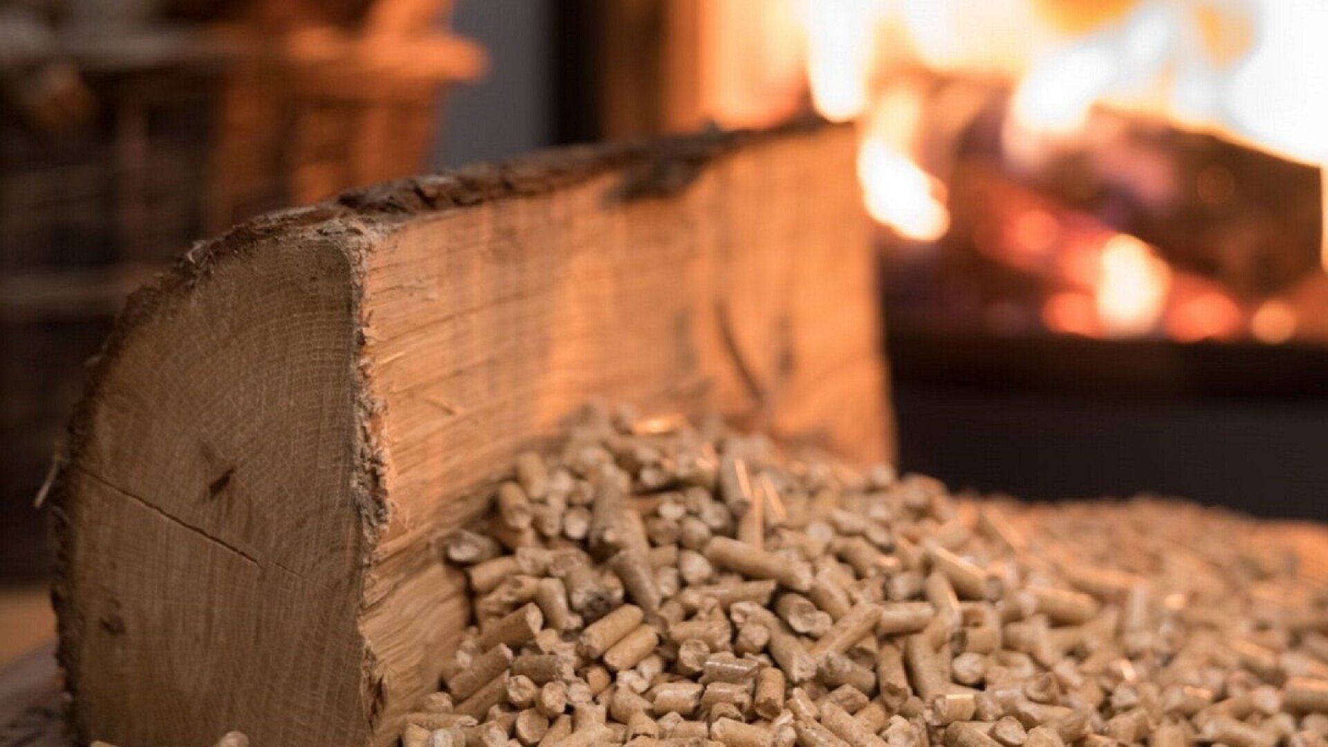 Pellets, die für eine Holzheizung genutzt werden.