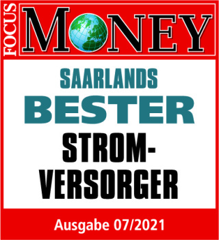 Saarlands BESTER Stromversorger Focus Money Siegel 2020