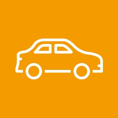 Ein Auto-Icon symbolisiert die Verwendung von grünem Wasserstoff im Verkehrswesen. 